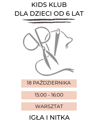 KIDS Klub: Igła i Nitka 18 października