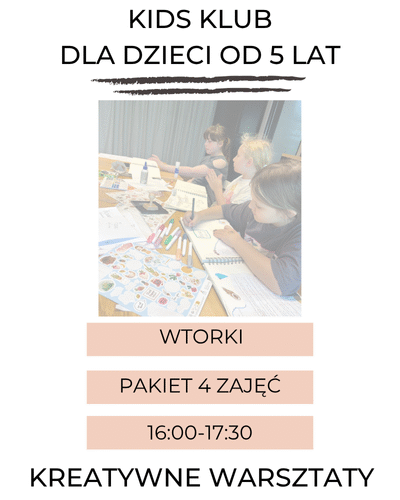 KIDS Klub Plastyka: wtorki 16.00