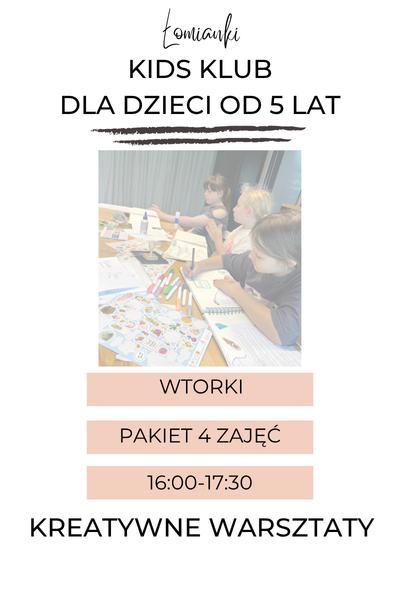 KIDS Klub Plastyka: wtorki 16.00